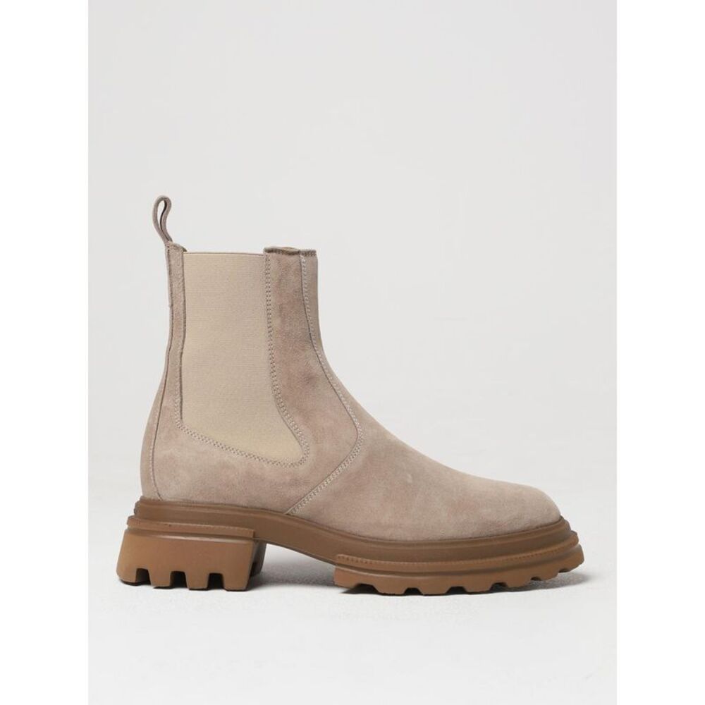 Hogan Flat Ankle Boots Woman Burnt